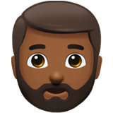 男士:中深色肤色,胡须emoji素材一 160x160像素