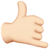 666、打电话手:浅肤色emoji素材一 160x160像素