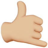 666、打电话手:中等浅肤色emoji素材一 160x160像素