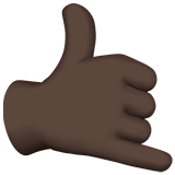 666、打电话手：深色肤色emoji素材一 160x160像素