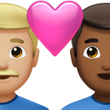 情侣: 男人男人中等-浅肤色中等-深肤色emoji素材一 160x160像素