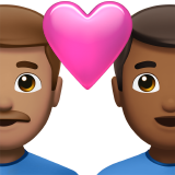 情侣: 男人男人中等肤色中等-深肤色emoji素材一 160x160像素