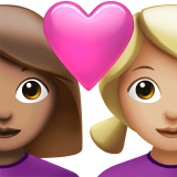 情侣: 女人女人中等肤色中等-浅肤色emoji素材一 160x160像素