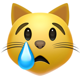 难过的猫emoji素材一 160x160像素