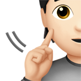 聋人:浅肤色emoji素材一 160x160像素