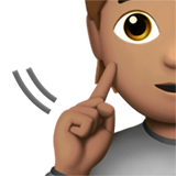 聋人:中等肤色emoji素材一 160x160像素