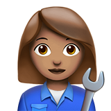 女机械工:中等肤色emoji素材一 160x160像素