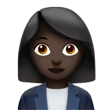 女上班族:深色肤色emoji素材一 160x160像素