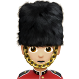 警卫:中浅肤色emoji素材一 160x160像素