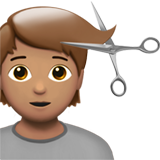理发师:中等肤色emoji素材一 160x160像素