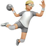 手球运动员:中等浅肤色emoji素材一 160x160像素