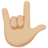 爱你的手势(美国):中浅肤色emoji素材一 160x160像素
