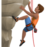 正在攀爬的人:中等肤色emoji素材一 160x160像素