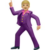 男子舞蹈:中浅肤色emoji素材一 160x160像素