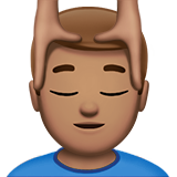 男士按摩:中等肤色emoji素材一 160x160像素