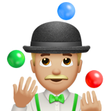 男子杂耍:中浅肤色emoji素材一 160x160像素