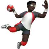 玩手球的男人：深色肤色emoji素材一 160x160像素