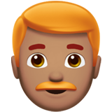 男士:中等肤色,红发emoji素材一 160x160像素