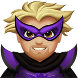 男超级恶棍:中浅肤色emoji素材一 160x160像素