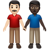 男士牵手:浅肤色,深肤色emoji素材一 160x160像素