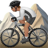 山地自行车:中等肤色emoji素材一 160x160像素