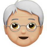 老年人:中浅肤色emoji素材一 160x160像素
