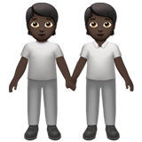 手牵手:深色肤色emoji素材一 160x160像素