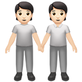手牵手:浅肤色emoji素材一 160x160像素