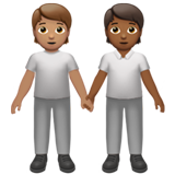手牵手:中等肤色,中等肤色emoji素材一 160x160像素