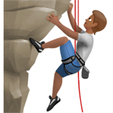 正在攀爬的人:中等肤色emoji素材一 160x160像素