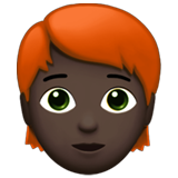 人物:深色肤色,红发emoji素材一 160x160像素