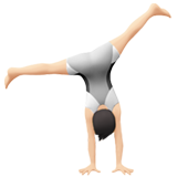 侧手翻的人:浅肤色emoji素材一 160x160像素