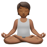 打坐的人:中黑肤色emoji素材一 160x160像素