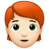 人物:浅肤色,红发emoji素材一 160x160像素