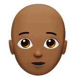 人物:中黑肤色,秃顶emoji素材一 160x160像素