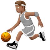 打球的人:中等肤色emoji素材一 160x160像素