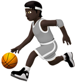 打球的人:深色肤色emoji素材一 160x160像素