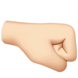 右拳:浅肤色emoji素材一 160x160像素