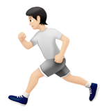 跑步者:浅肤色emoji素材一 160x160像素