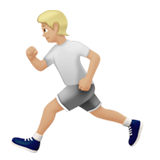 跑步者:中等偏浅肤色emoji素材一 160x160像素