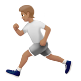 跑步者:中等肤色emoji素材一 160x160像素