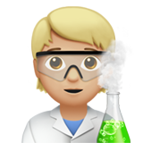 科学家:中浅肤色emoji素材一 160x160像素
