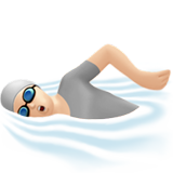 游泳:浅肤色emoji素材一 160x160像素