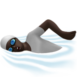 游泳者:深色肤色emoji素材一 160x160像素