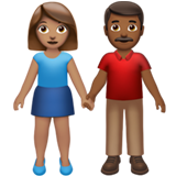 男女牵手:中肤色,中深色emoji素材一 160x160像素