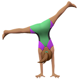 侧手翻的女人:中等肤色emoji素材一 160x160像素