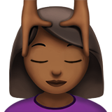 女性按摩:中黑肤色emoji素材一 160x160像素
