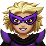 女超级恶棍:中浅肤色emoji素材一 160x160像素