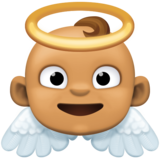 小天使:中等肤色emoji素材一 160x160像素