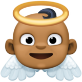 小天使:中黑肤色emoji素材一 160x160像素
